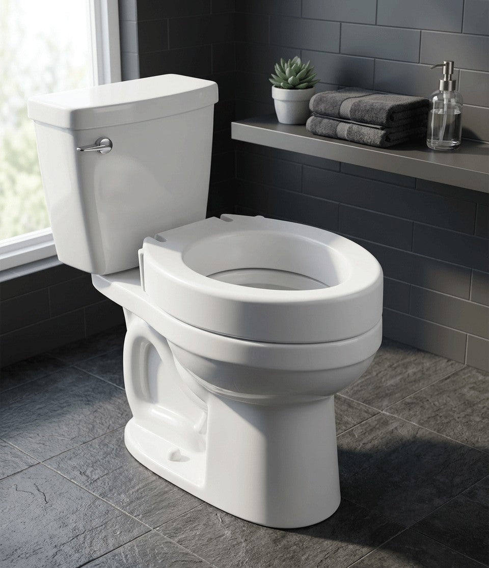 4" Elongated Raised Toilet Seat