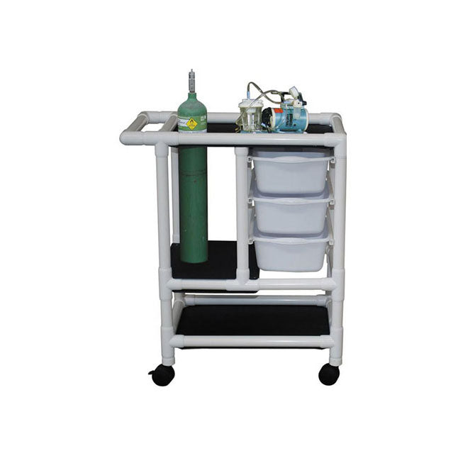 Emergency Crash Cart, 3 Pull Out Tub