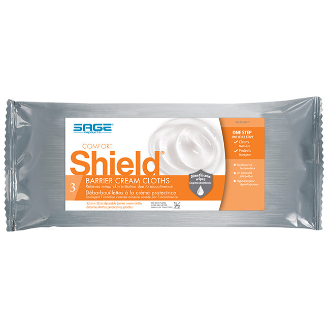 Lingette barrière Comfort Shield® avec crème et 3 % de diméthicone