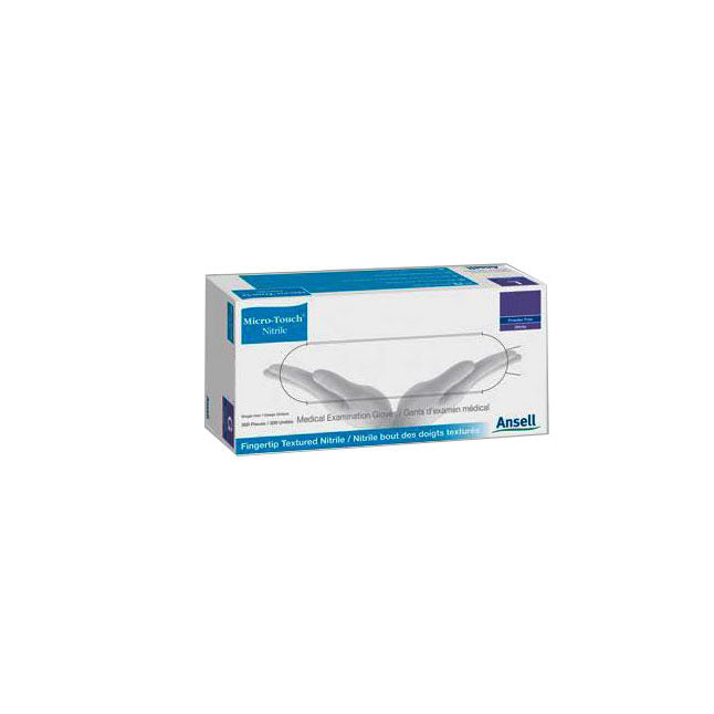 Micro-Touch Examination Glove, Nitrile, Textured, Blue