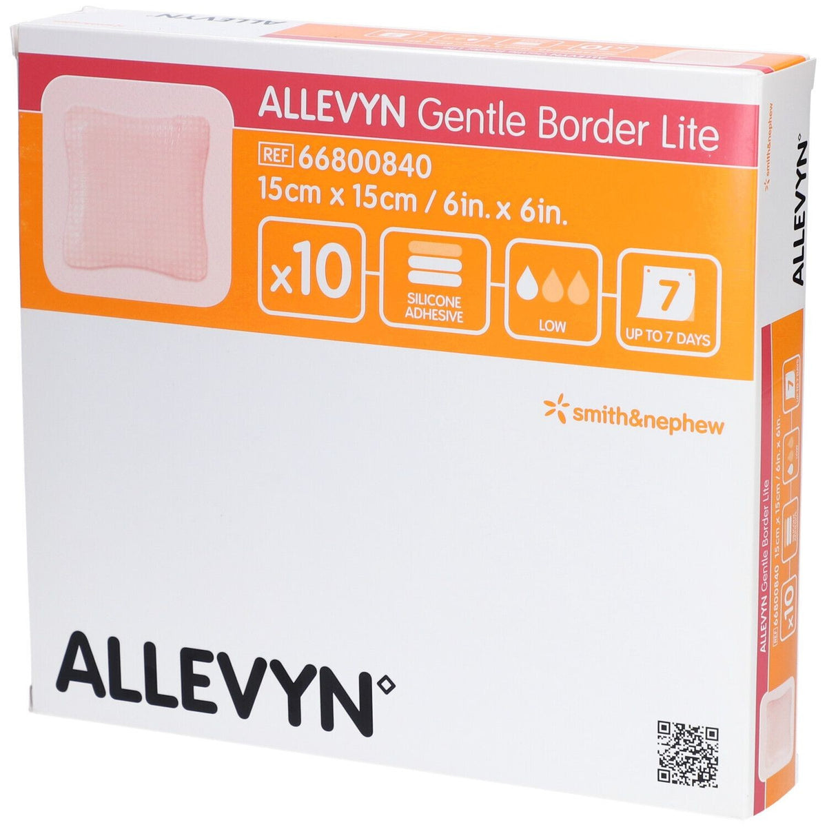 Pansement en mousse hydrocellulaire ALLEVYN™ Gentle Border Lite, adhésif en gel de silicone
