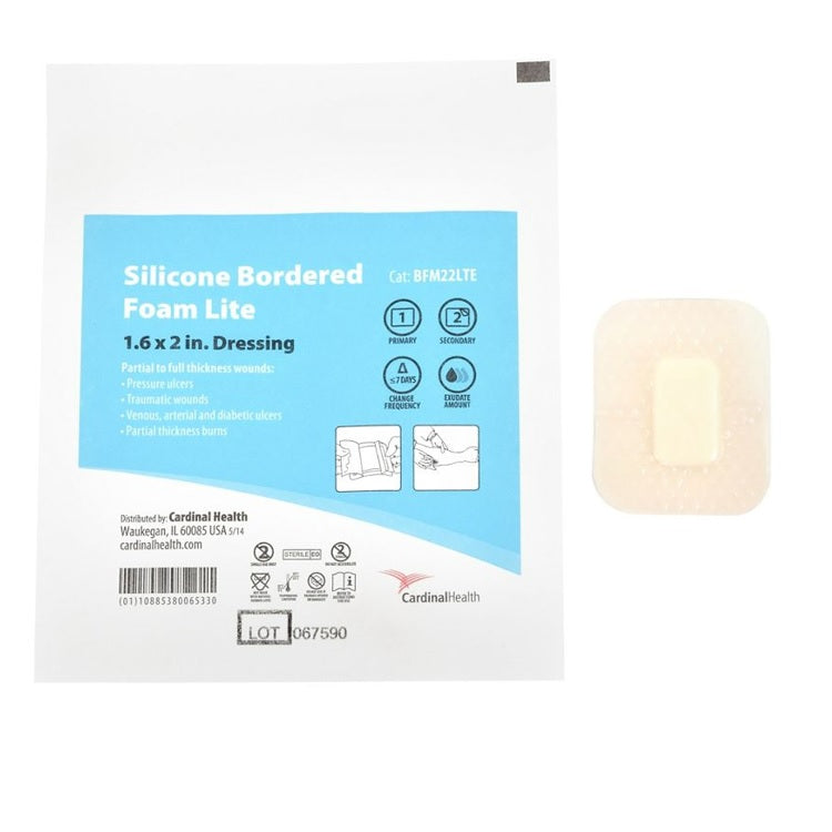 Pansement en mousse à bordure en silicone Cardinal Health™, léger