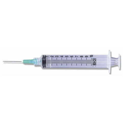 Seringue BD Luer-Lok™ avec aiguille intégrée, 10 mL