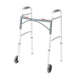 Deluxe Folding Walker, Two Button With 5" Wheels