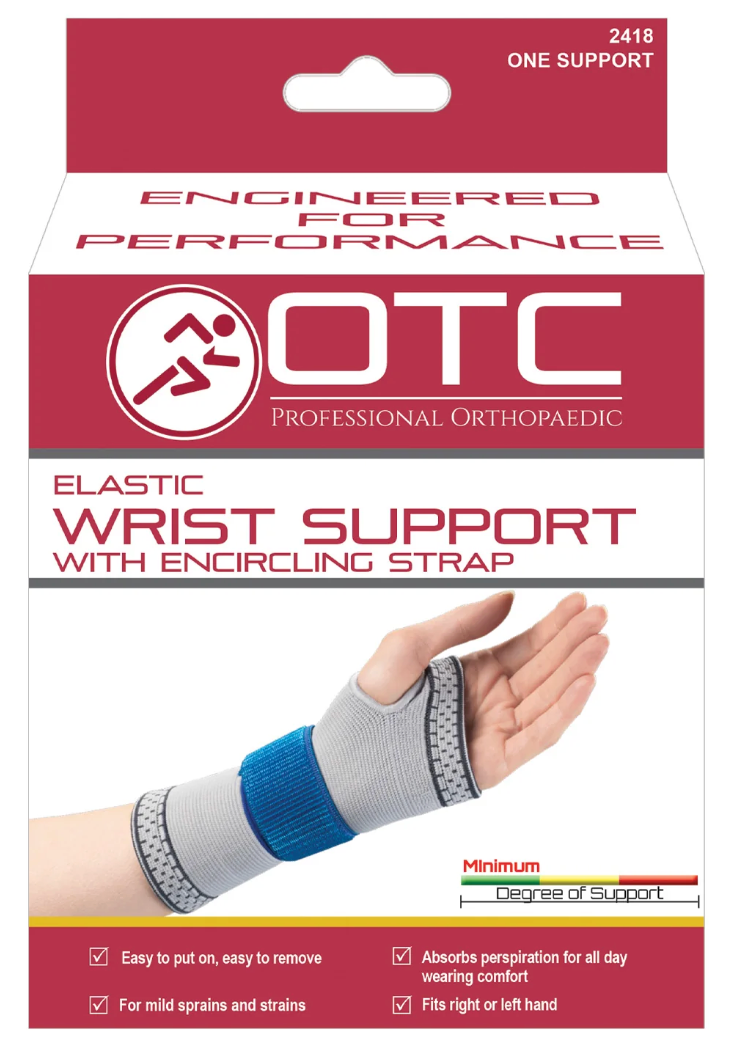 OTC Elastic Slip-On Wrist Support Grey