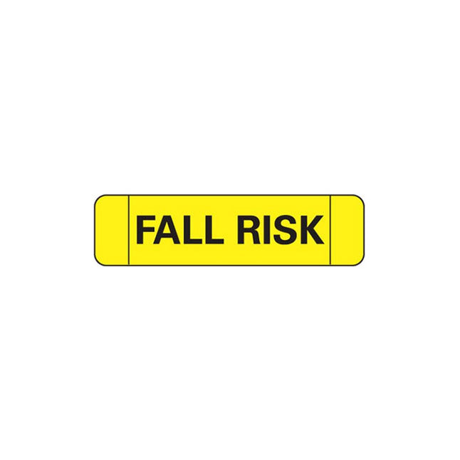Étiquette d'accompagnement pour bracelet Ident-Alert™, risque de chute, L 3/8 po x l 1-1/2 po