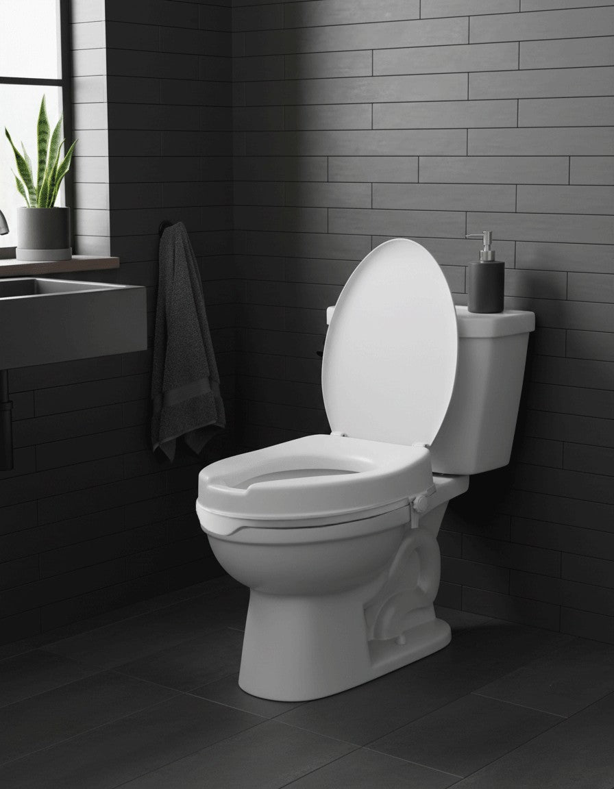 Raised Toilet Seat with Lid