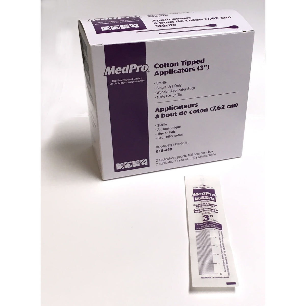 MedPro Cotton Tipped Applicator, Wooden, Sterile