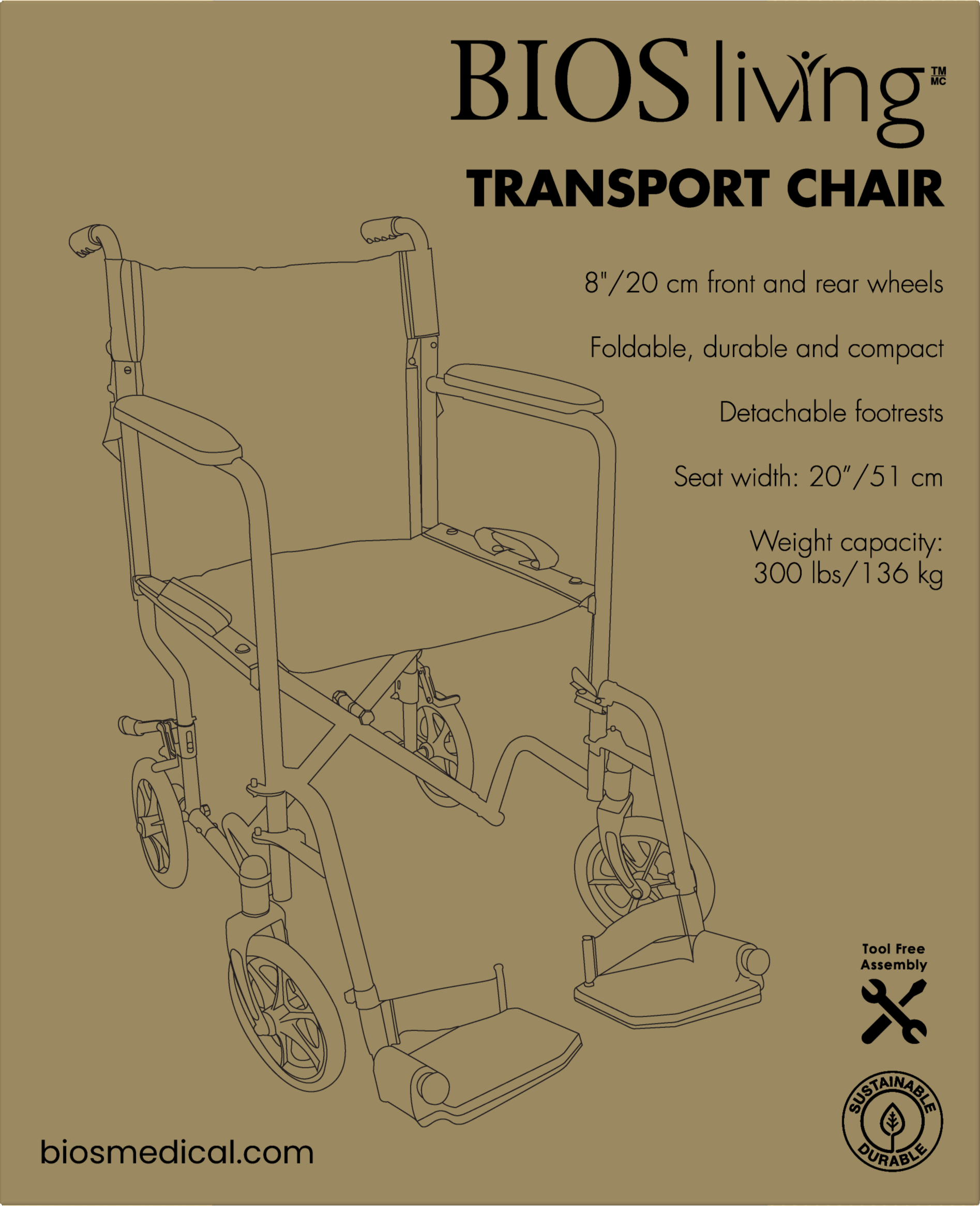 BIOS Living - Transport Chair (56053)