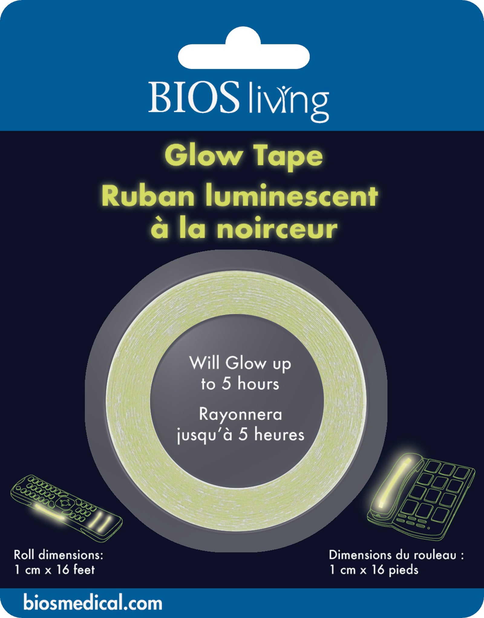BIOS Living - Glow in the Dark Tape (1 Roll) (58007)