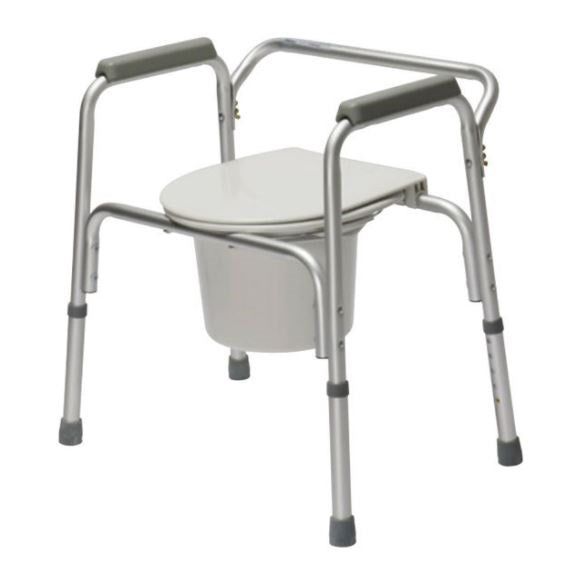 Chaise percée à bras fixe avec couvercle