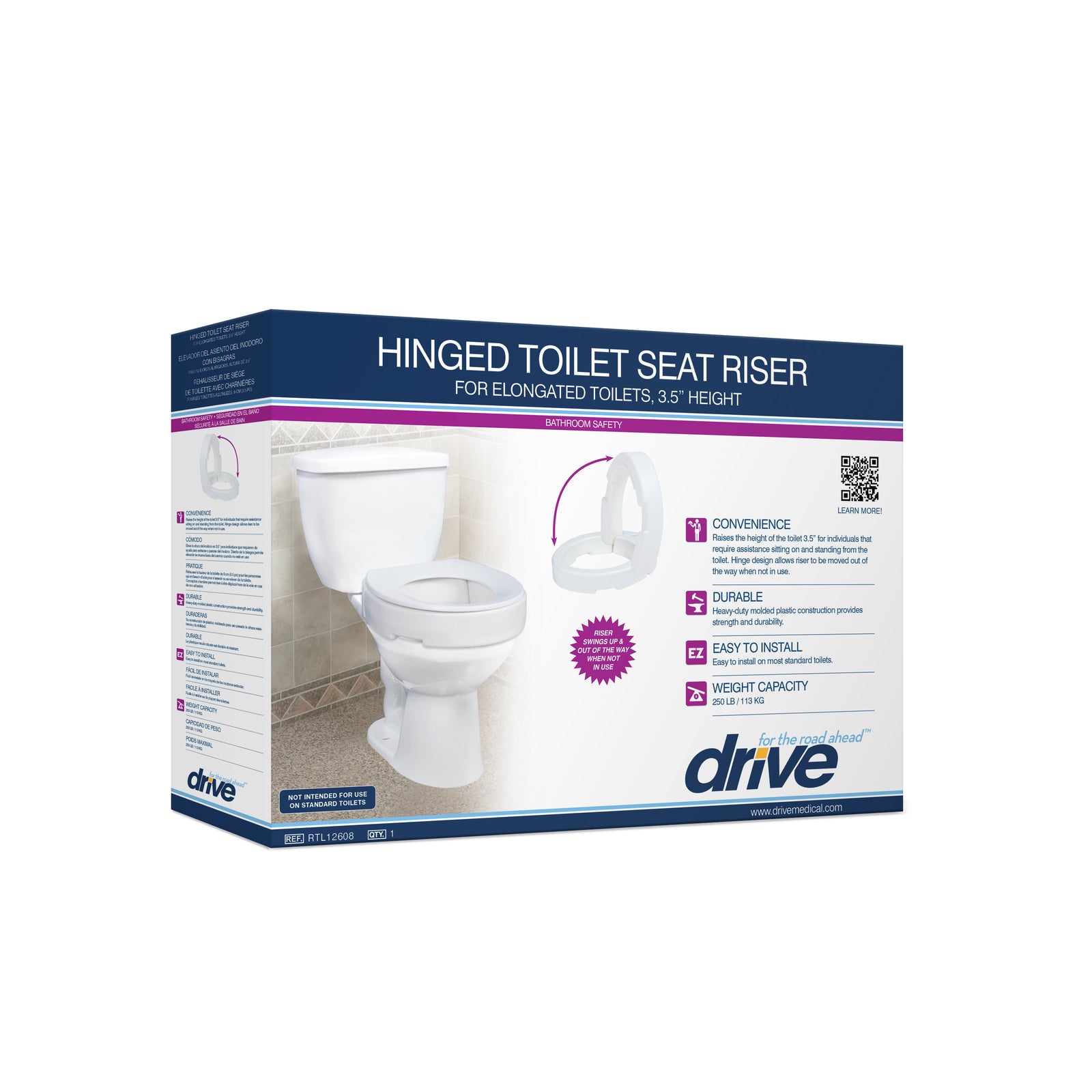 Hinged Toilet Seat Riser