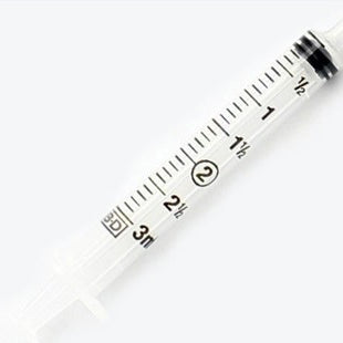 Seringue à usage général, sans aiguille, à embout coulissant, graduée en 1/10 mL, 3 mL, en vrac