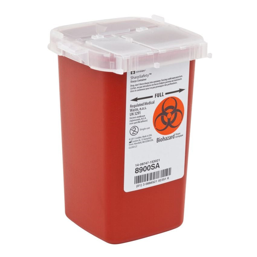 Monoject Phlebotomy Sharps Containers with Rotor Opening Lid