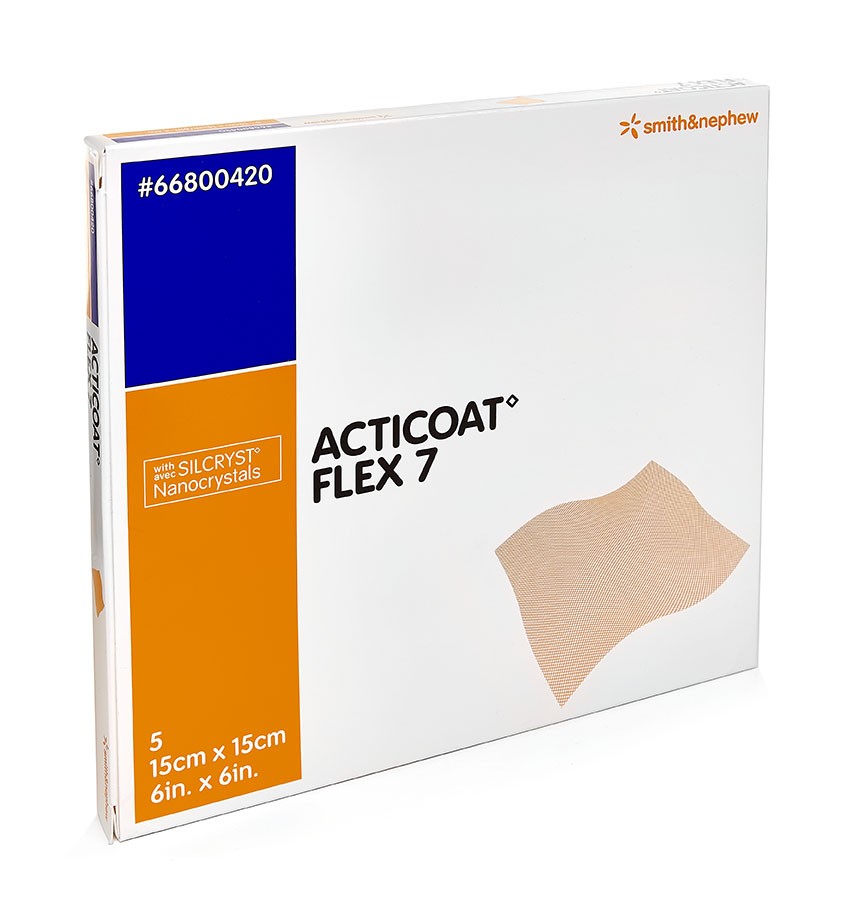 Pansement barrière antimicrobien ACTICOAT™ Flex 7, revêtement argenté