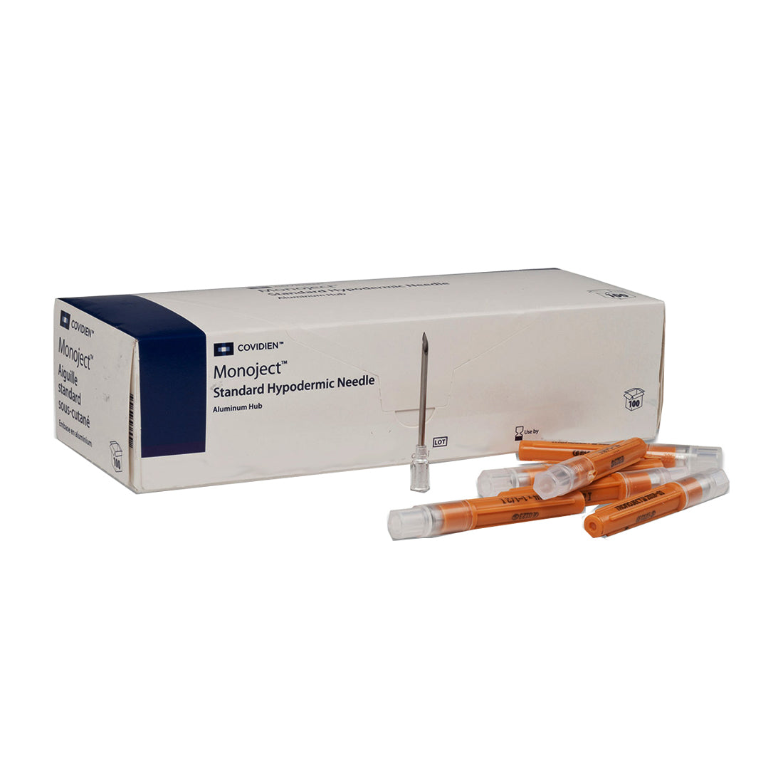 Monoject Standard Hypodermic Needle with Aluminum Hub, Short B Bevel