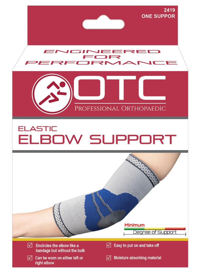 OTC Elastic Slip-On Elbow Support Grey