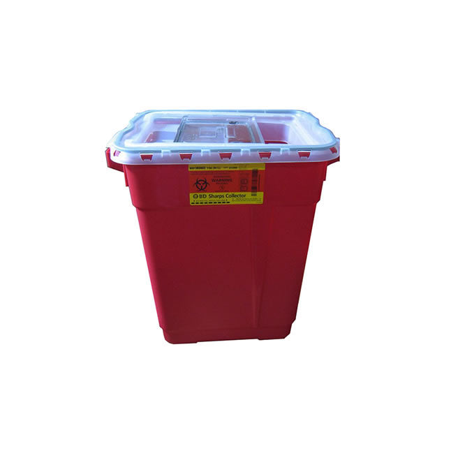 Collecteur d'aiguilles Sharps, base rouge