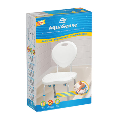 Aquasense Ergonomic Adjustable Bath Seat With Backrest