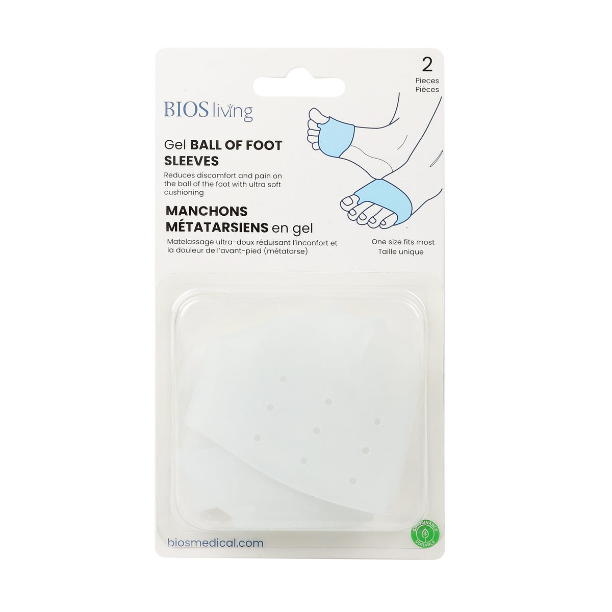 BIOS Living - Gel Ball of Foot Sleeves (FT115)