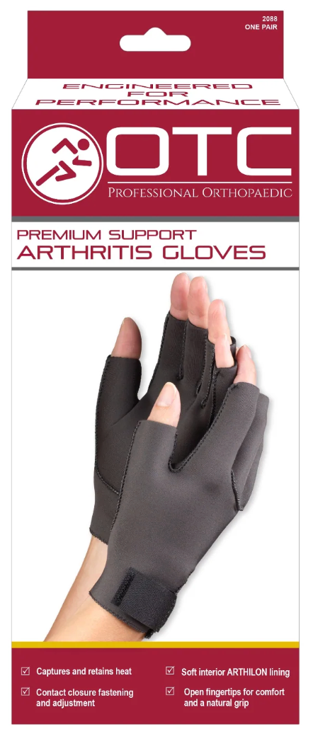 OTC Neoprene Arthritis Gloves Black (Pair) Xs