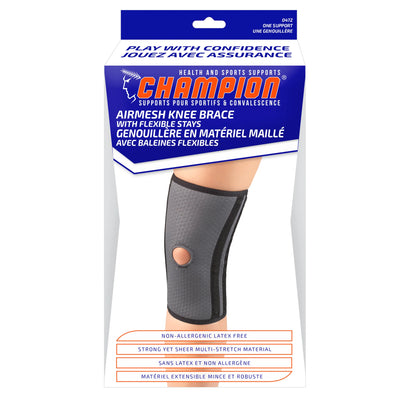 Champion Knee Brace Charcoal/Open Patella