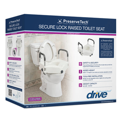 Preservetechsecure Lock Raised Toilet Seat