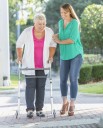 Folding Walker W/Front Wheels