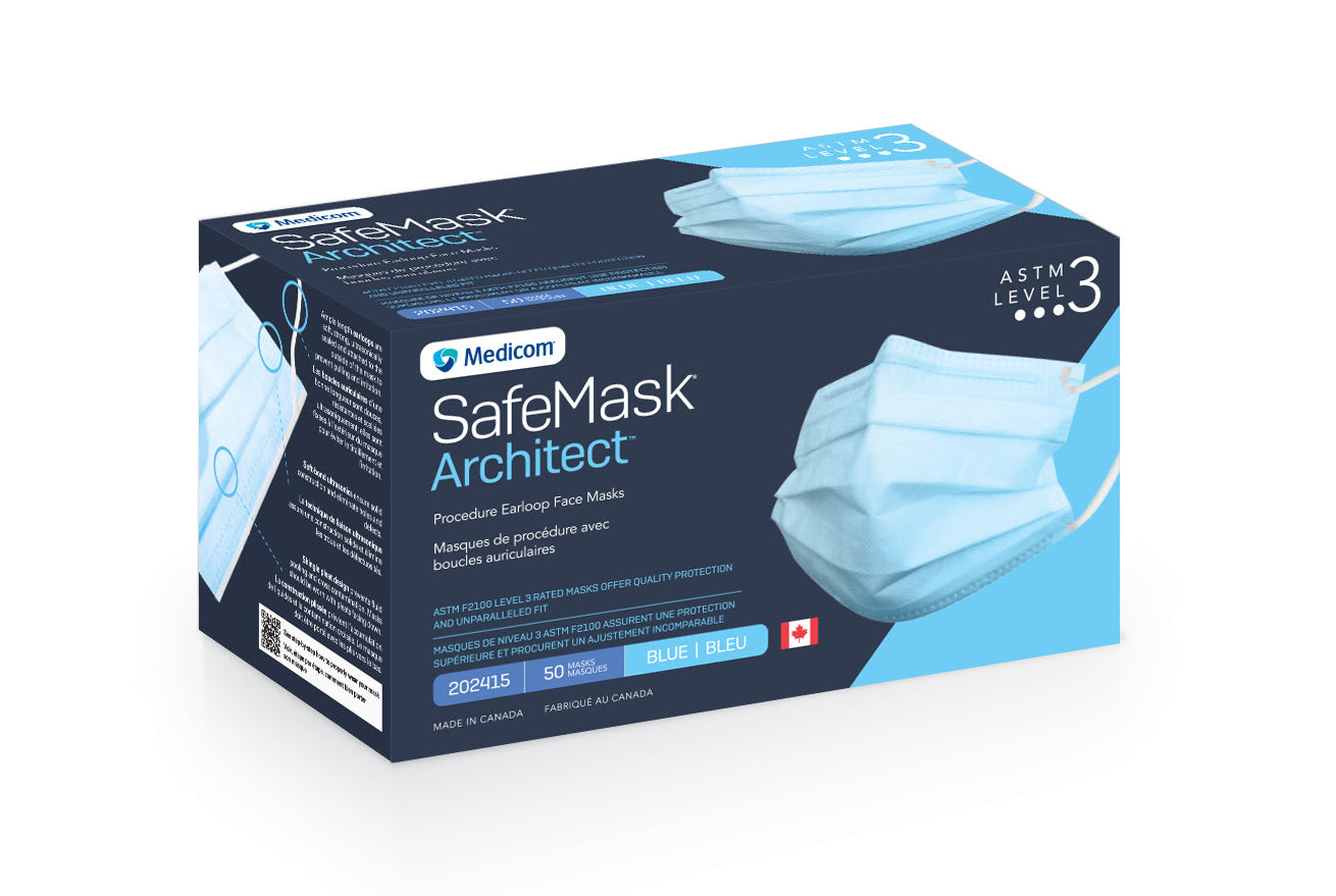 Masque chirurgical SafeMask® Architect™ à boucles auriculaires