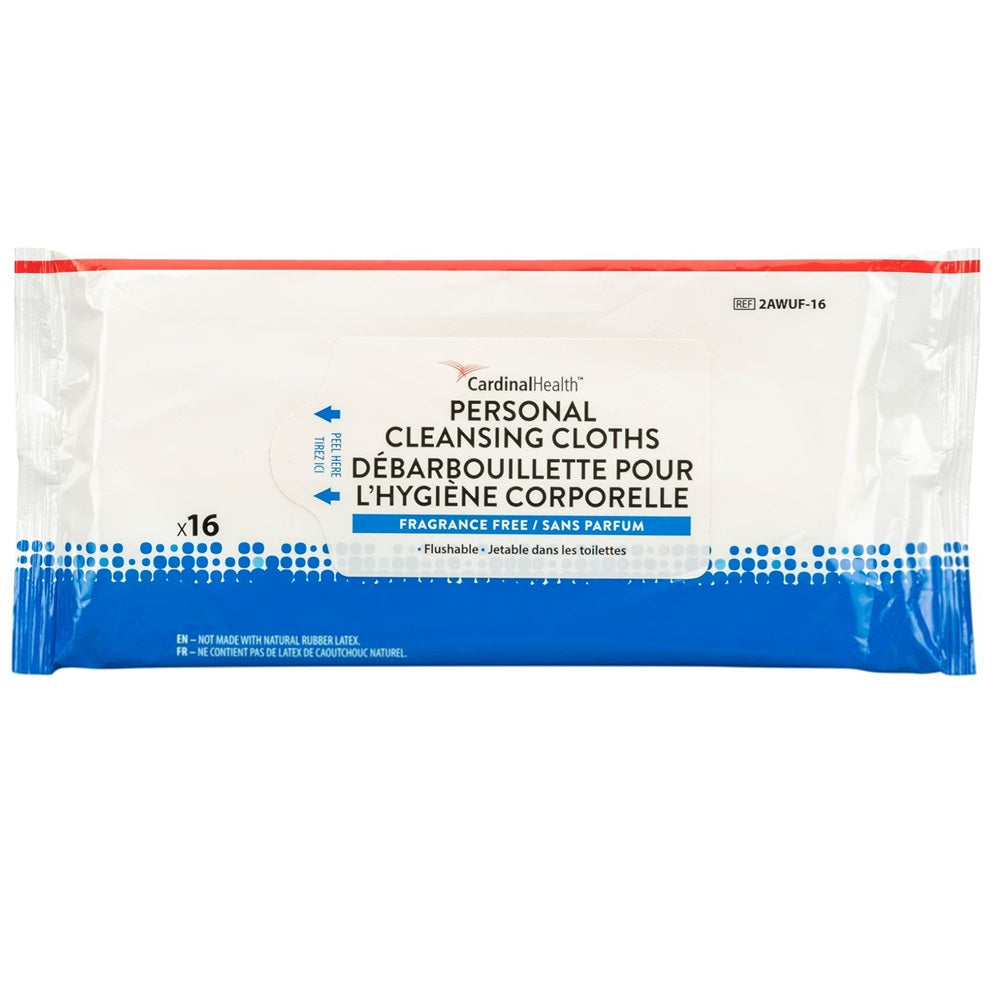Personal Cleansing Cloths, Flushable, Fragrance Free