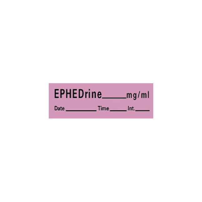 Anesthesia Label, 1" Core, W1/2" X L1-1/2"