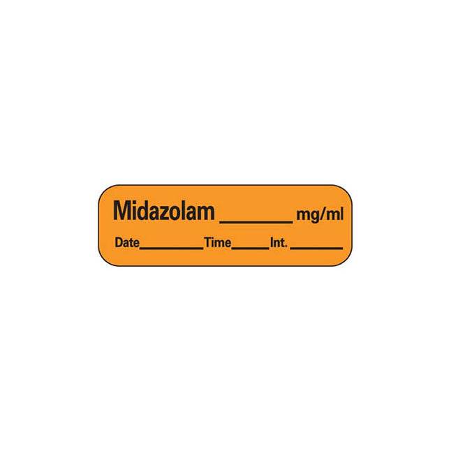 Anesthesia Label, 1" Core, W1/2" X L1-1/2"