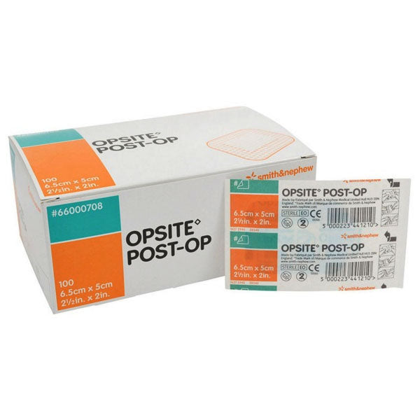 Pansement transparent imperméable post-opératoire OPSITE™, avec compresse absorbante