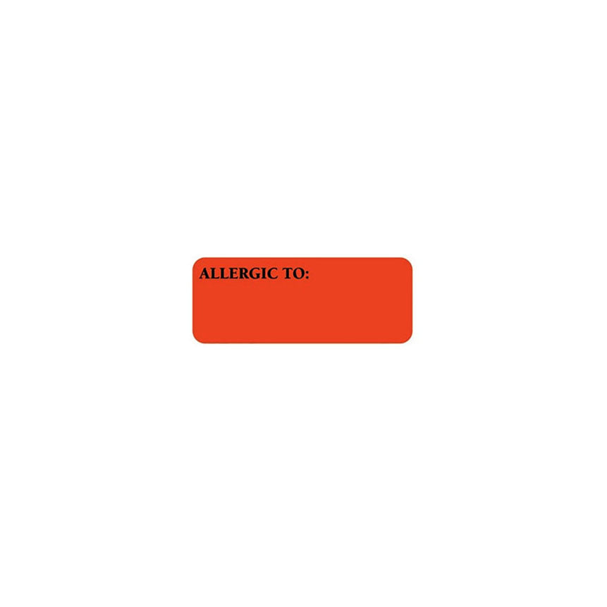Étiquette d'alerte allergie