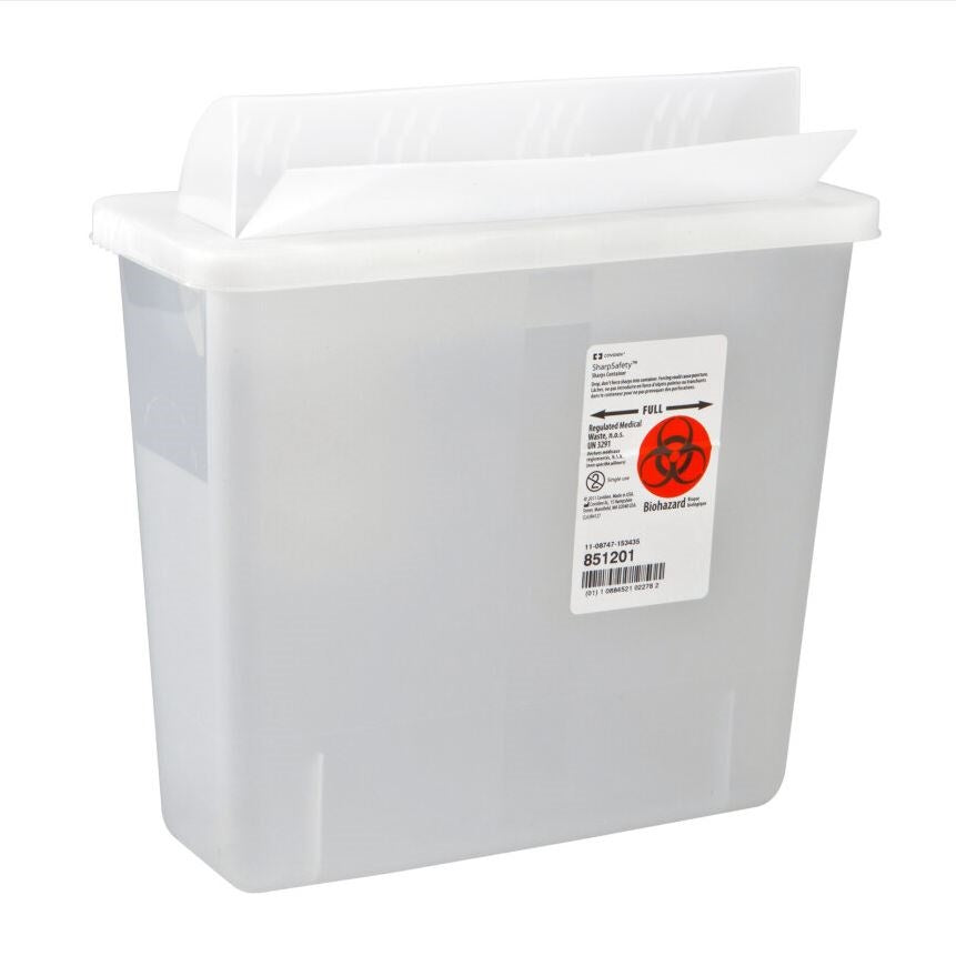 Monoject™ Always-Open In-Room Sharps Containers with Always-Open lid