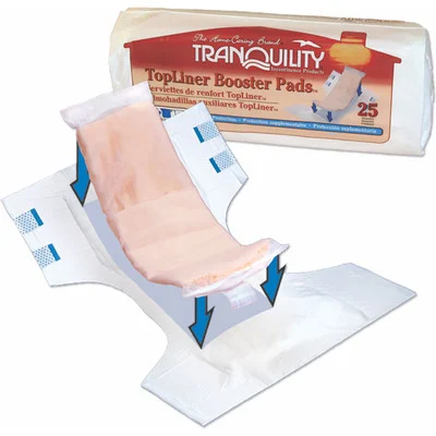 Tranquility® TopLiner® Booster Pad Regular 25 Count Flow-Through Incontinence Booster Pad