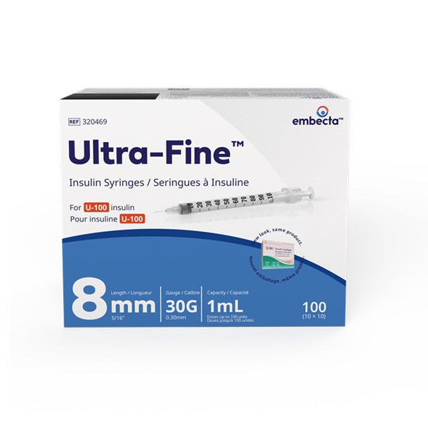 Insulin Syringe, Self-Contained, Ultra-Fine II Short Needle