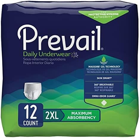 Unisex Adult Absorbent Underwear Prevail Per-Fit Extra Pull On with Tear Away Seams