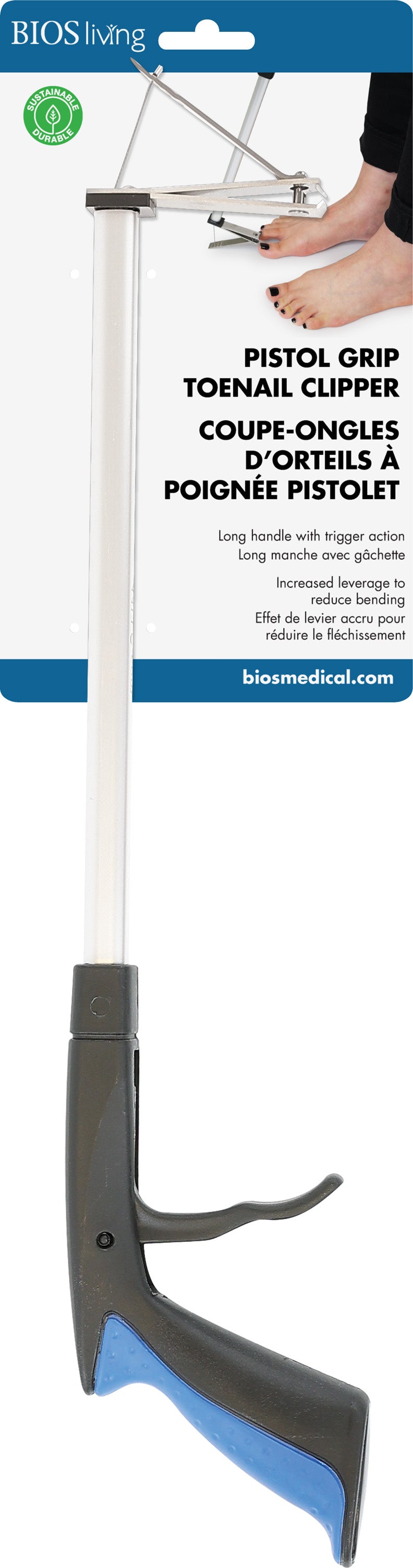 Bios Living - Pistol Grip Toe Nail Clipper (59007)