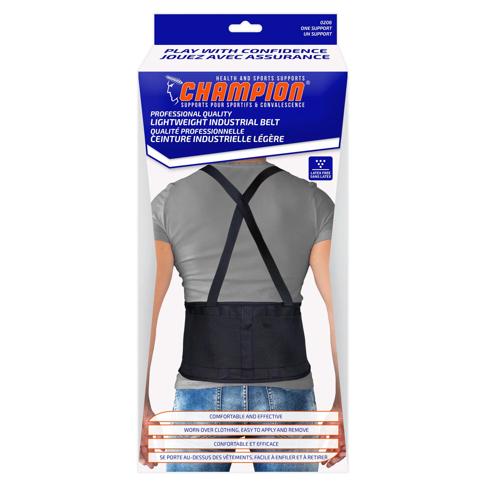 Champion Lt.Weight Industrial Belt/Suspenders Black