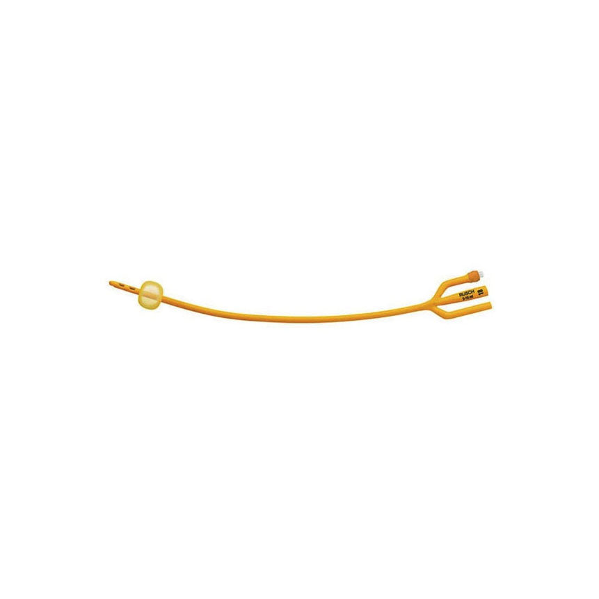 Rusch® Indwelling Catheter, Foley, Silicone Coated, 5cc Balloon, 3-Way, Gold