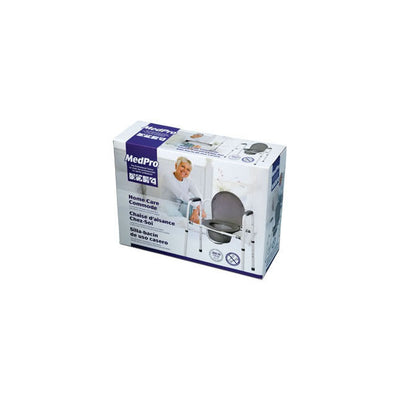 MedPro Home Care Commode, W14" Seat, H23-1/4" to 31" 300 lb
