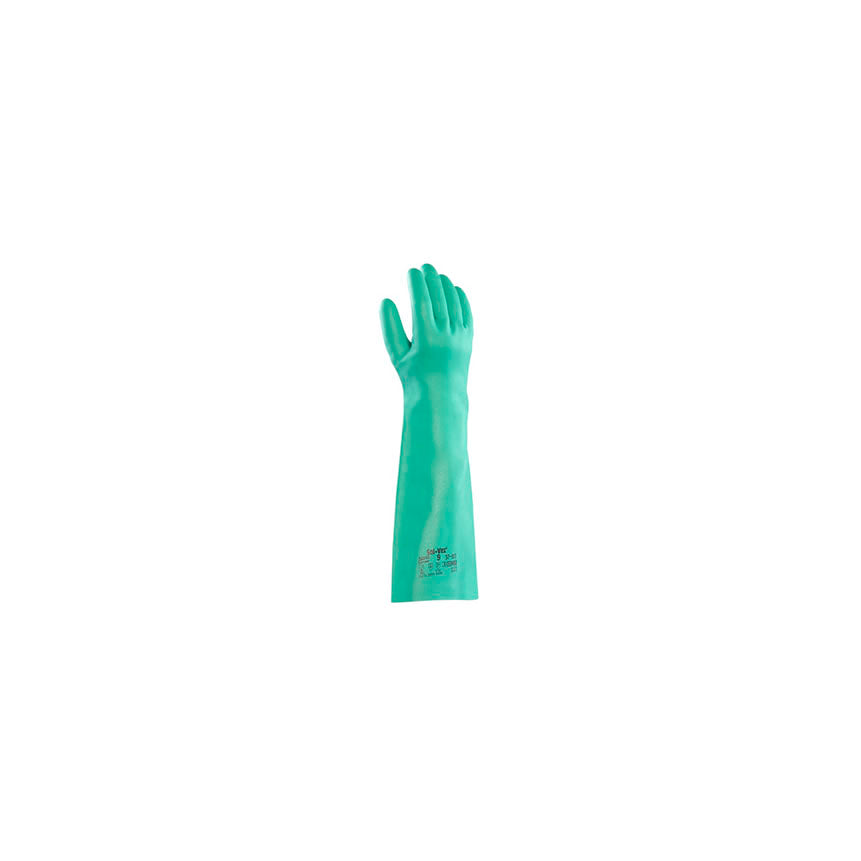SOL-VEX® Protective Glove, Nitrile, L18" Green