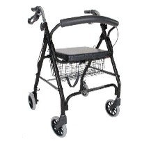 Rollator (Black) Loop Brakes/Basket/Wheels