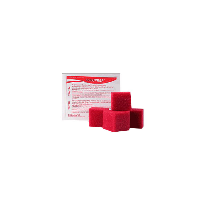 3M SoluPrep Sponge (2% w/v chlorhexidine gluconate and 70% v/v isopropyl alcohol)