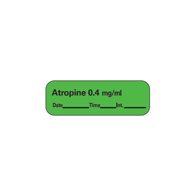 Anesthesia Label, 1" Core, W1/2" X L1-1/2"