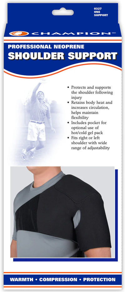 Champion Neoprene Shoulder Support (Left Or Right) Black