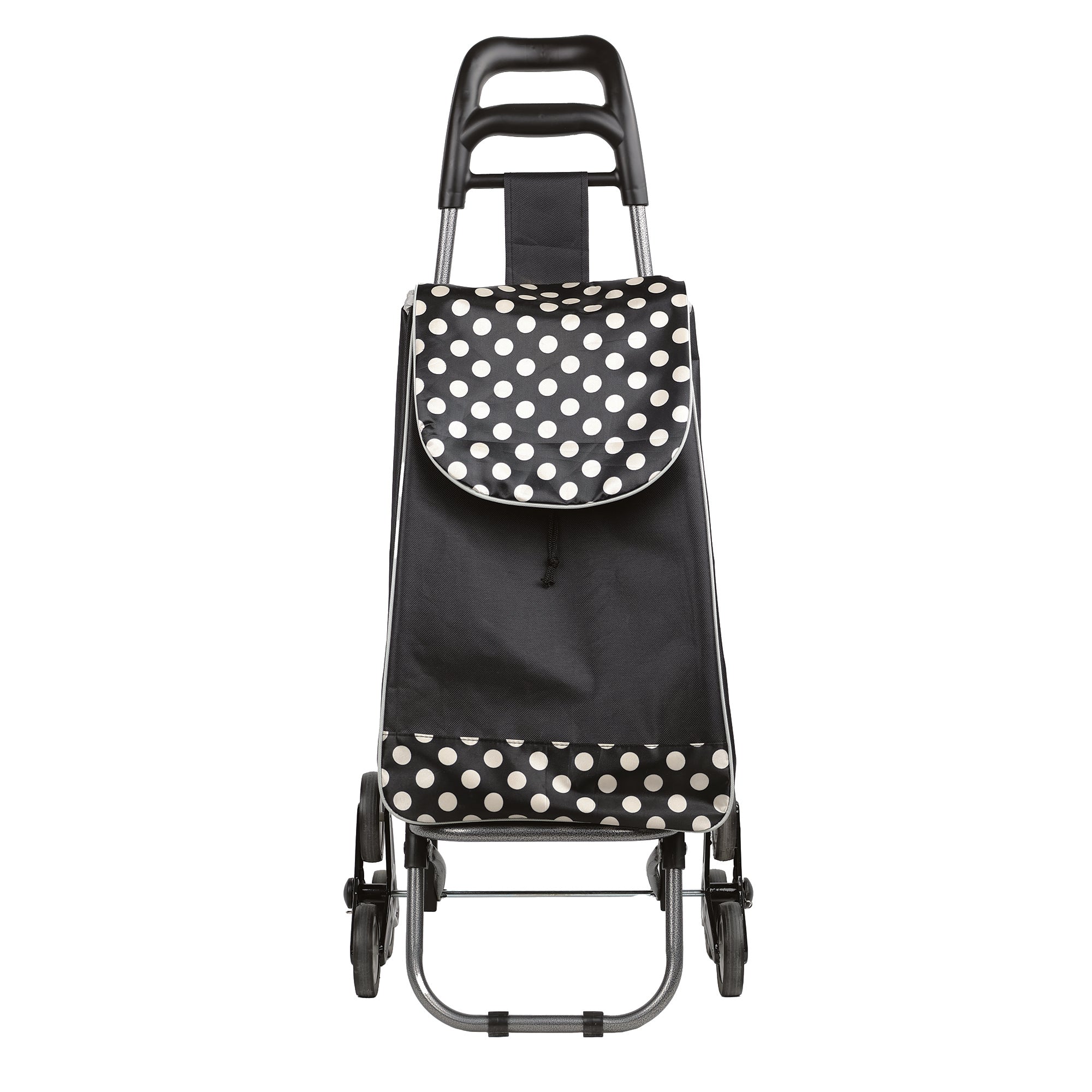 BIOS Living - Rolling Shopping Cart (Black polka dots with 3 wheels) (LF535)
