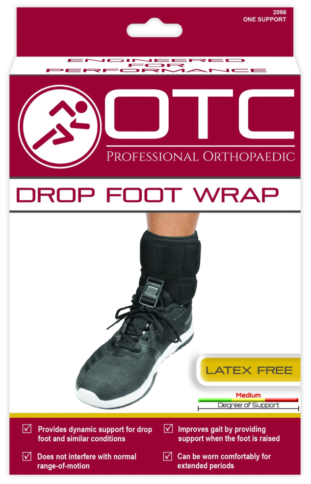 OTC Drop-Foot Ankle Wrap Black Universal