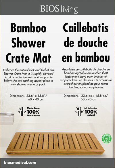BIOS Living - Bamboo Shower Crate Mat (60057)